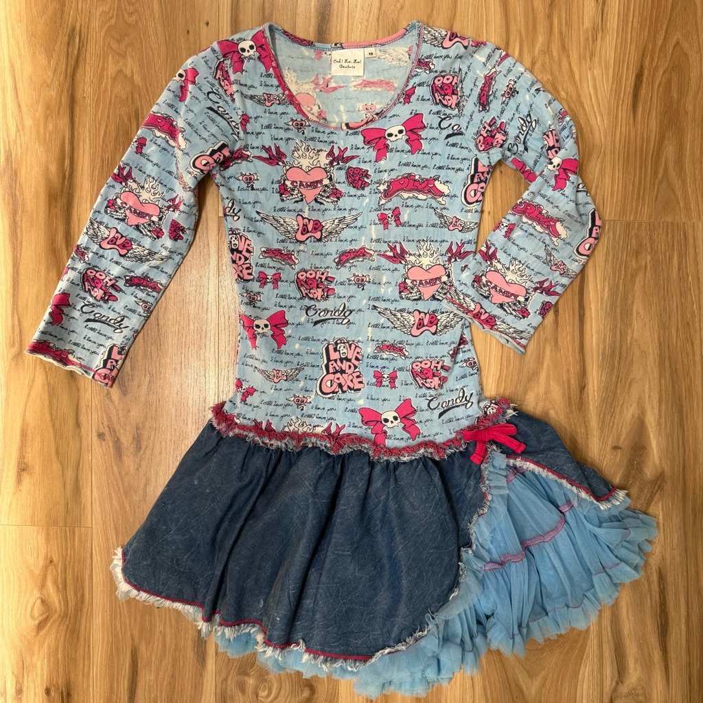 Ooh! La, La! Couture Pink And Blue Kids Dress